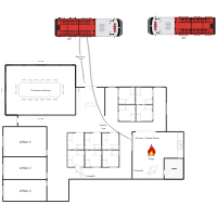 Office Fire Scene