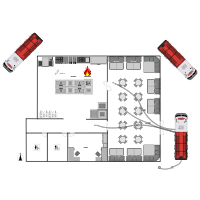 Restaurant Fire Scene