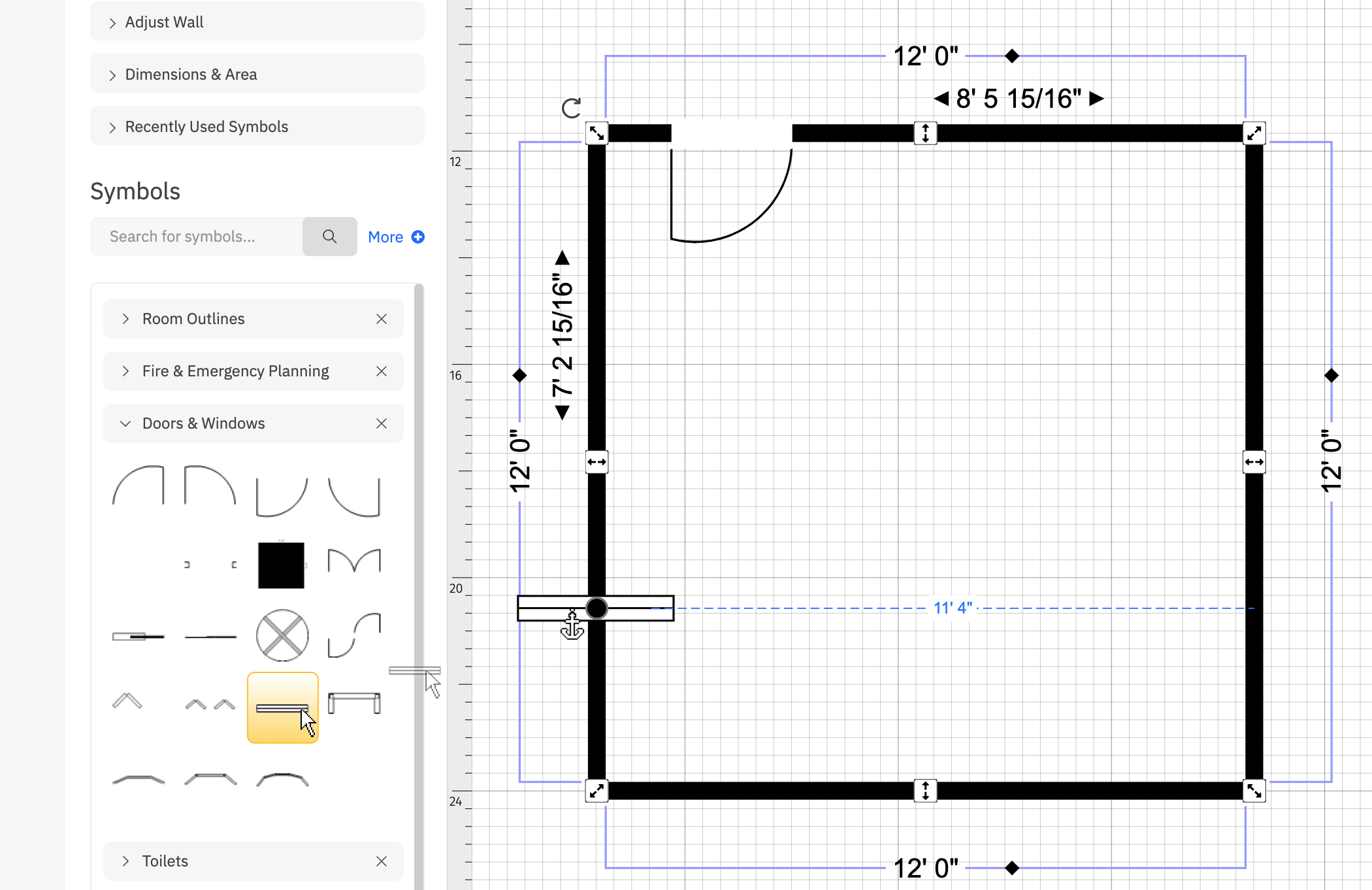 Add wall opening tool