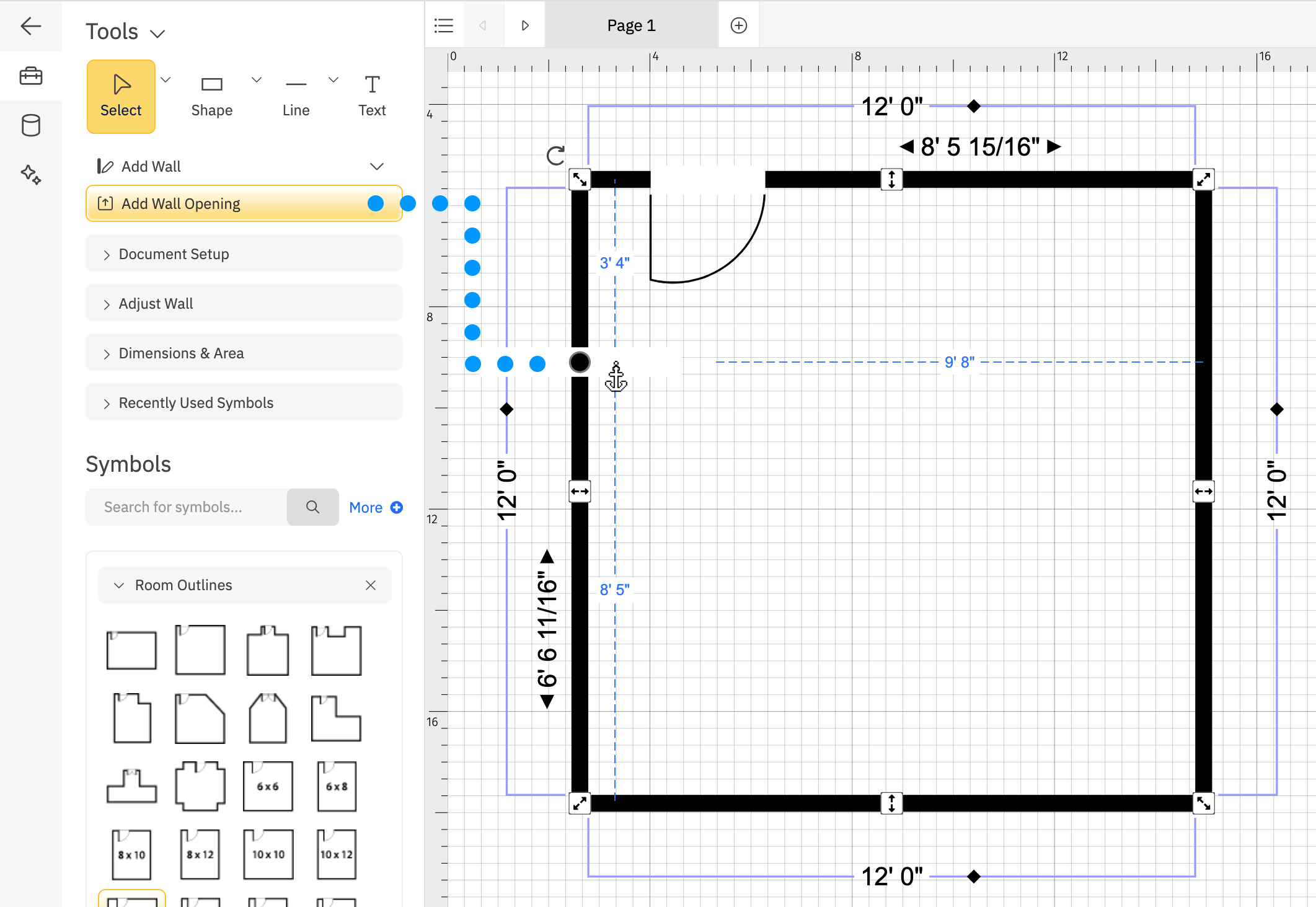 Add wall opening tool