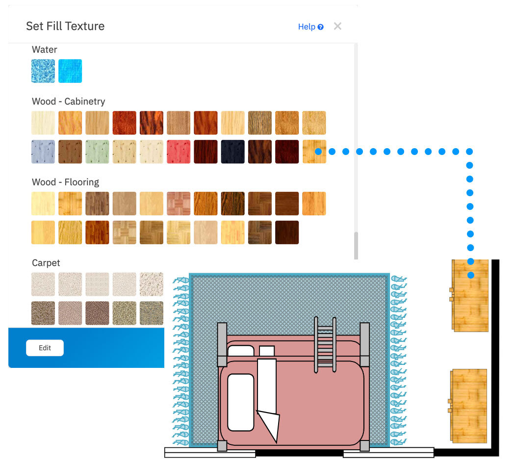 Applying textures to shapes