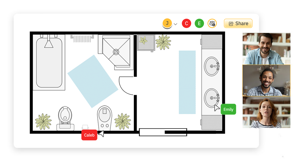 Collaborate on Bathroom Designs