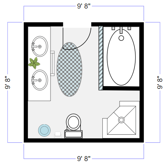 Bathroom design plan example