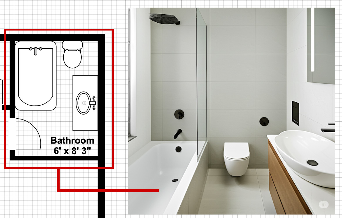 Using AI to improve bathroom plans