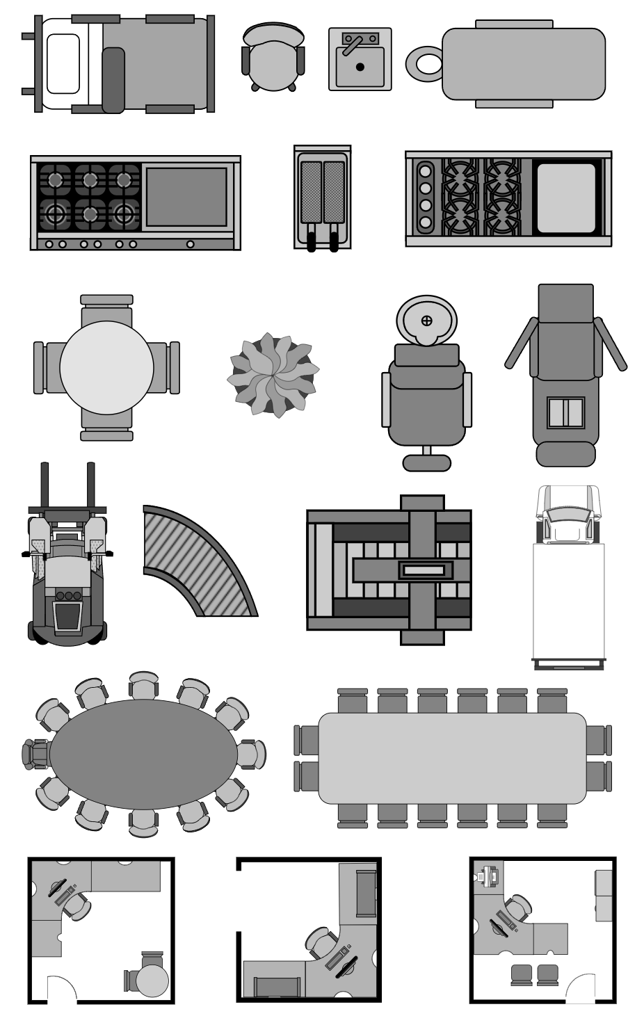 Commercial floor plan symbols