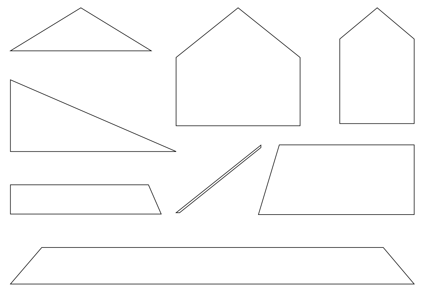 Building exterior shape outlines