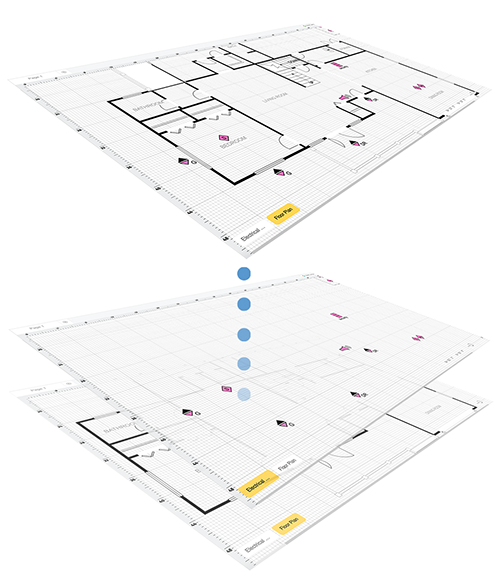 Floor plan layers