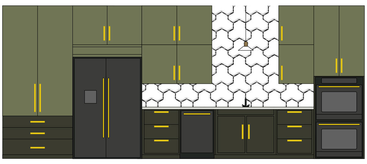 Elevation style kitchen design example