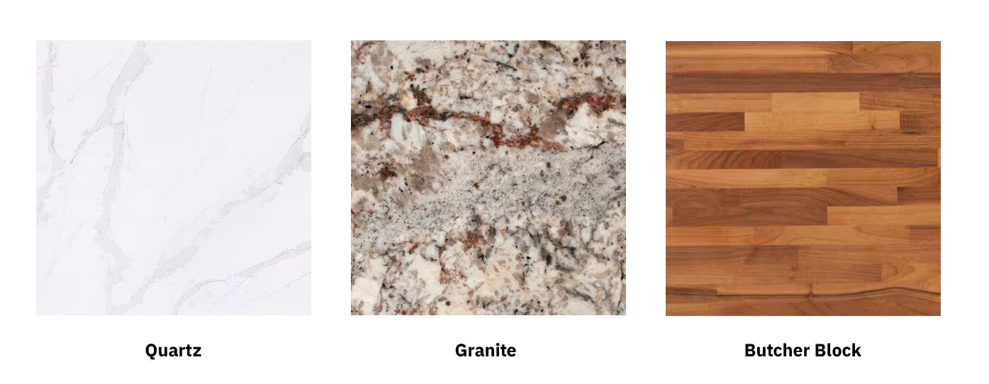 Common kitchen countertop materials
