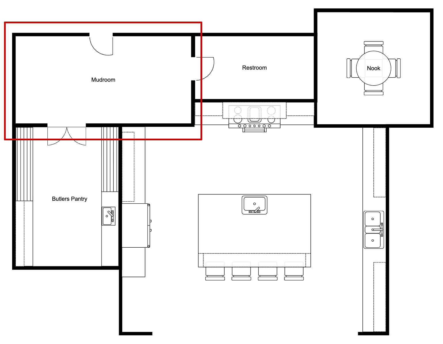 Floor plan with mudroom