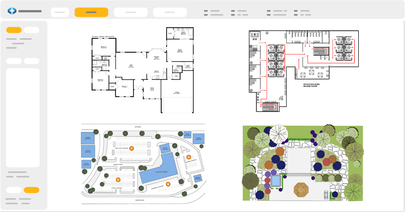 Create floor plans and other scaled drawings easily without CAD knowledge