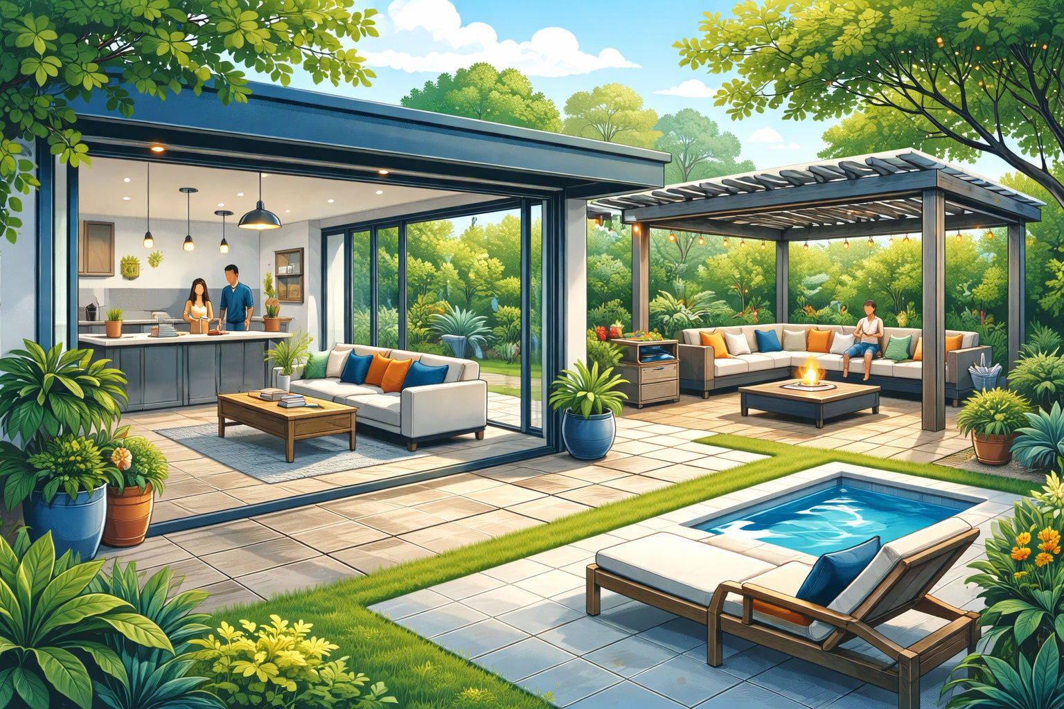 Conceptual outdoor space design
