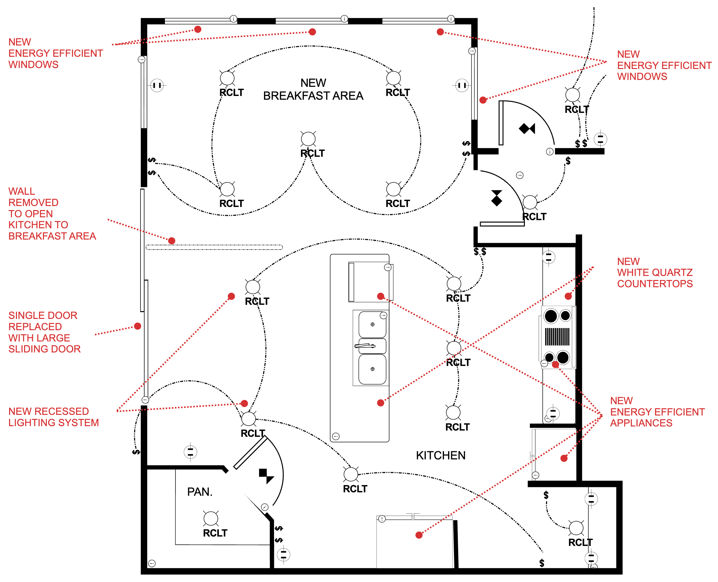 Remodeling proposal floor plan