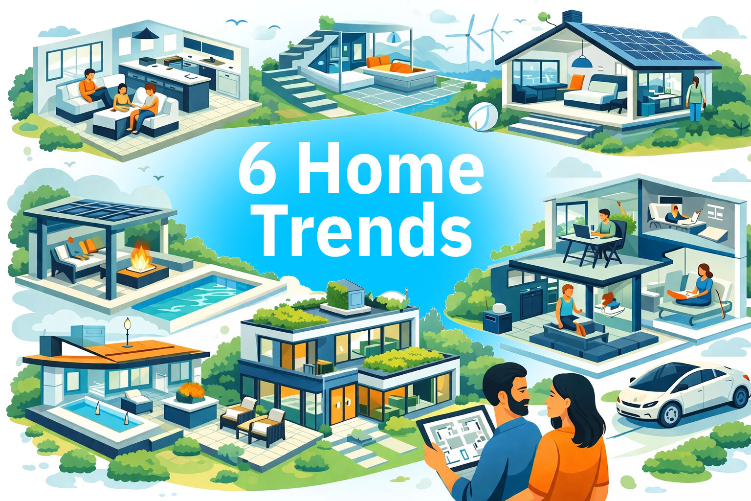 Six Modern Home Trends Graphic