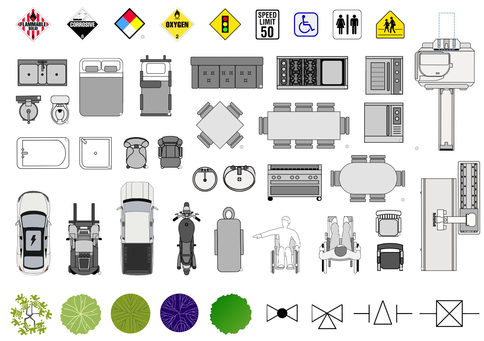 SmartDraw floor planning symbols