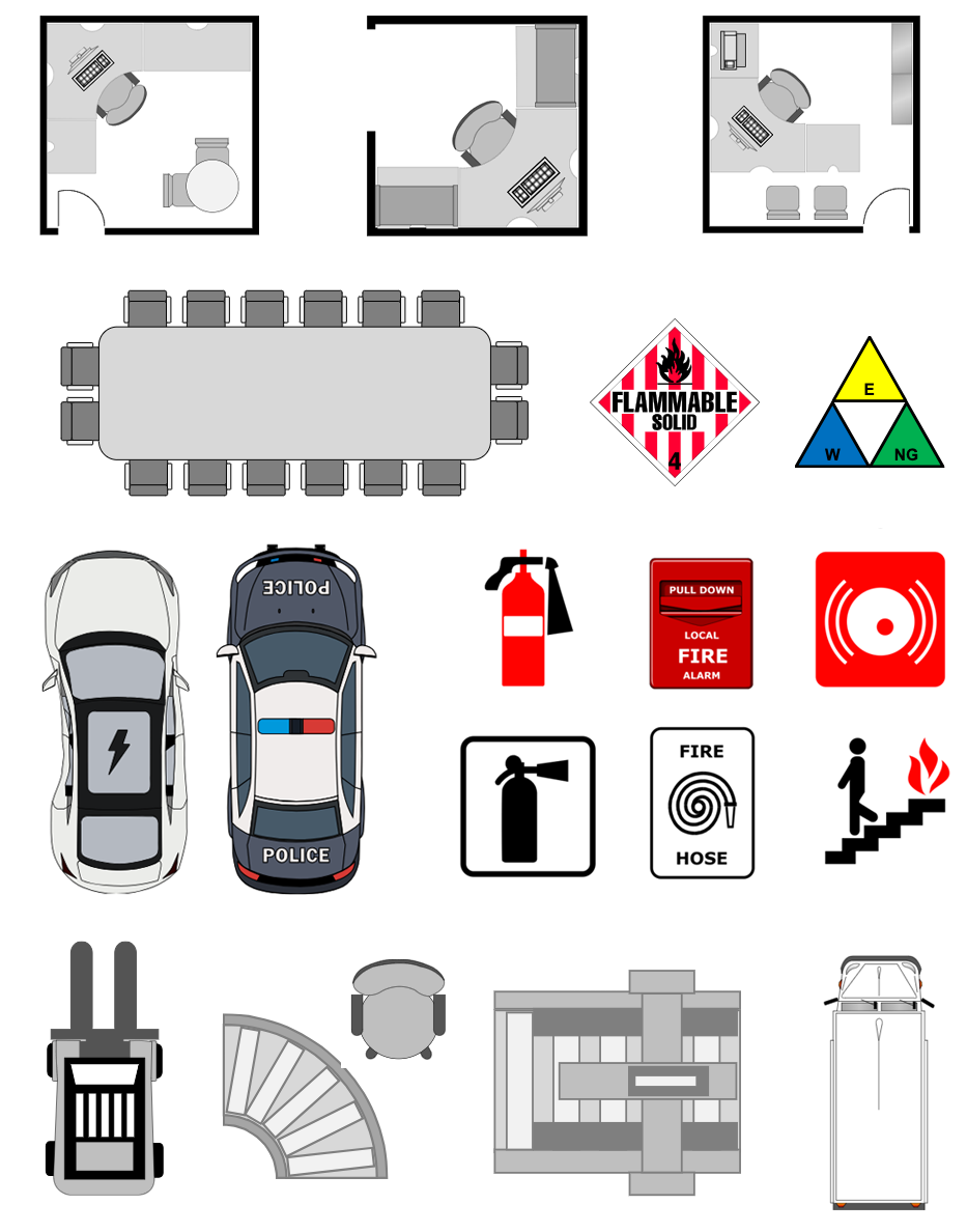 Scaled drawing symbols