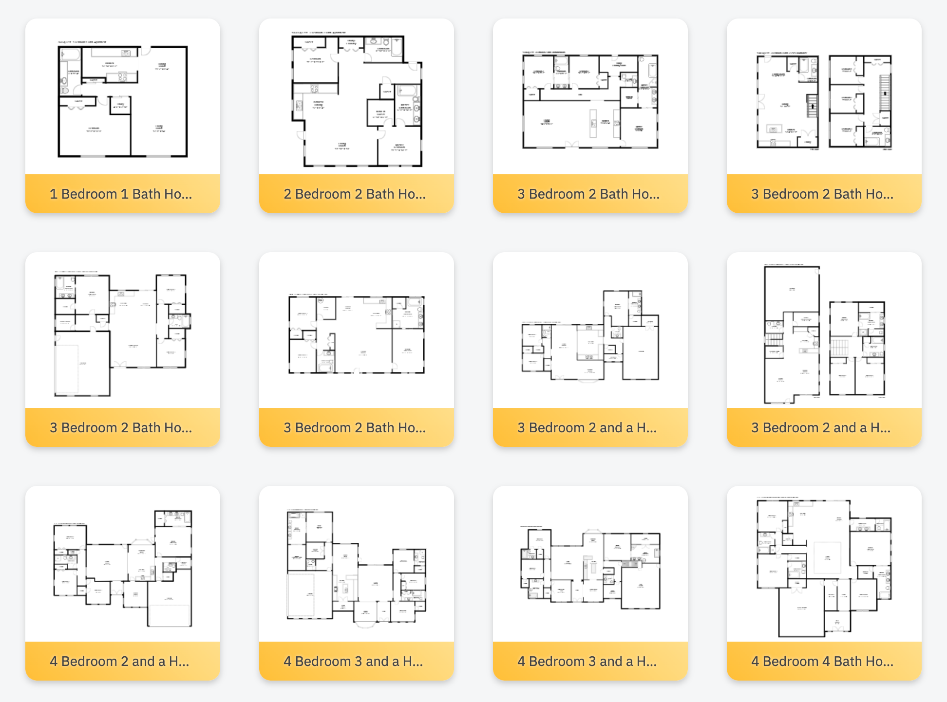 Floor plan templates