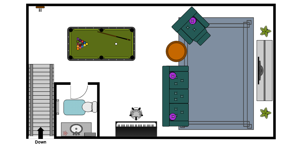 Example Image: Basement Game Room Plan