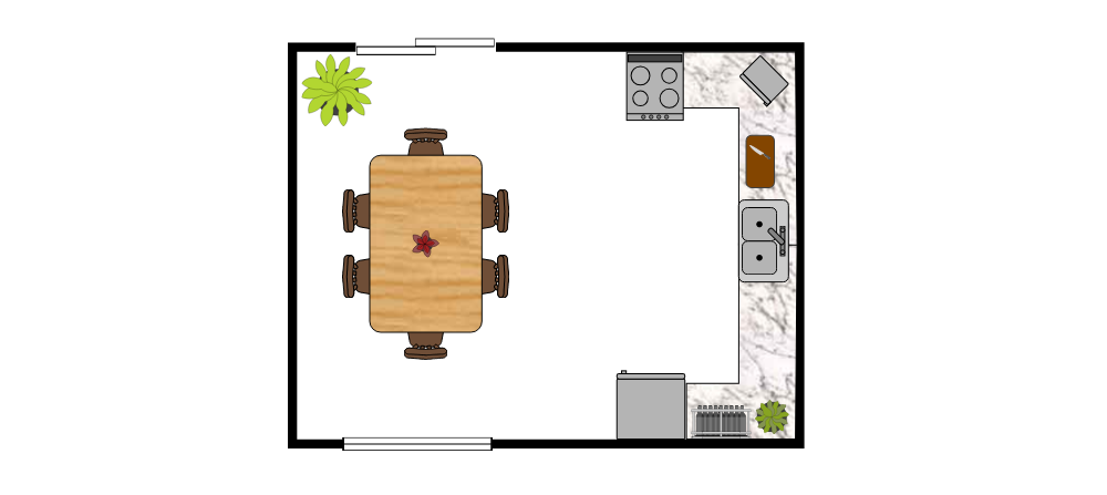 Example Image: Contemporary Kitchen Floor Plan