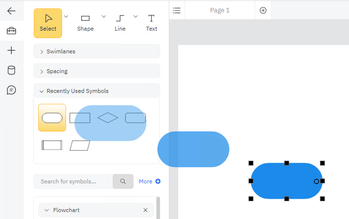 Drag and drop symbols