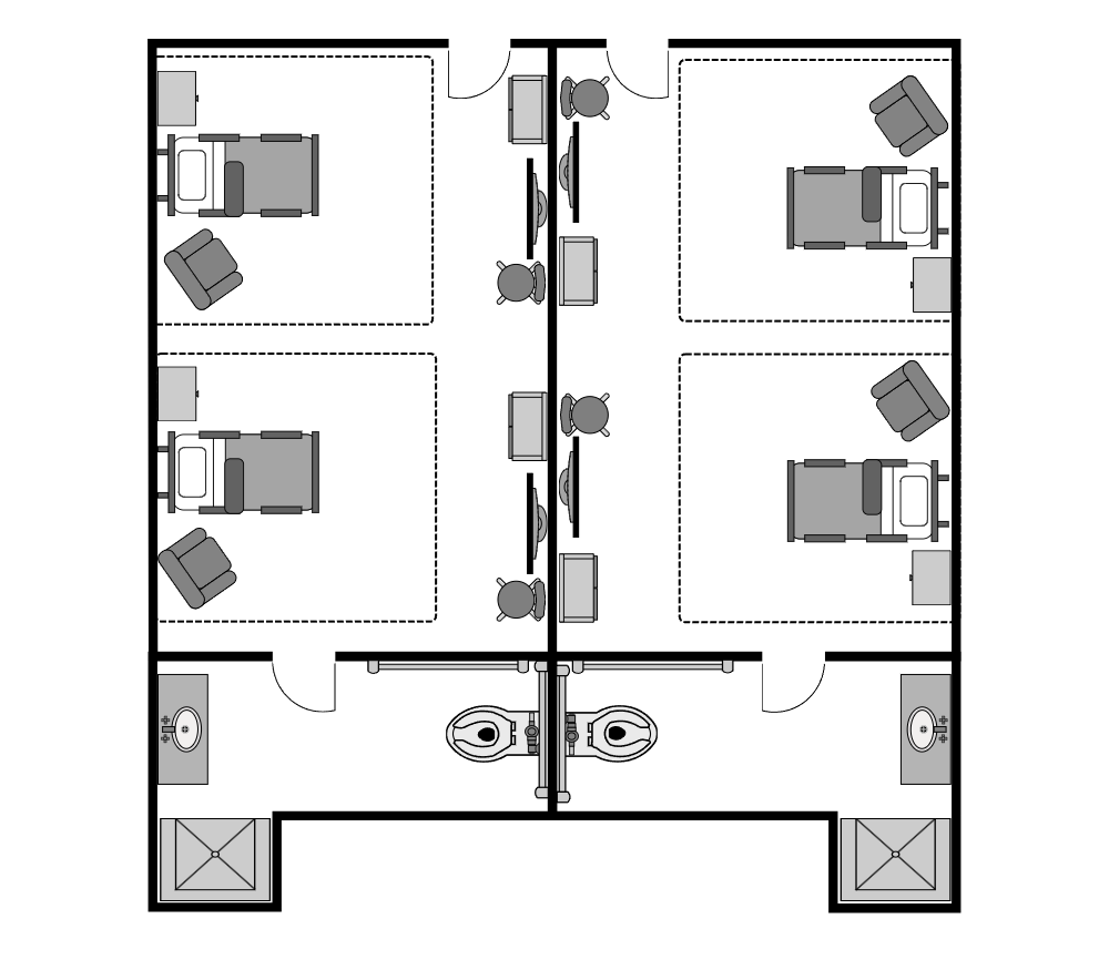 Example Image: Healthcare Facility Plan - Patient Room