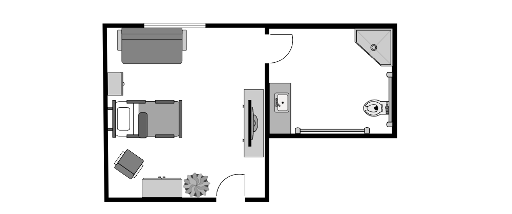 Example Image: Patient Room Floor Plan