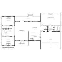 H-Shaped Ranch Style House Plan