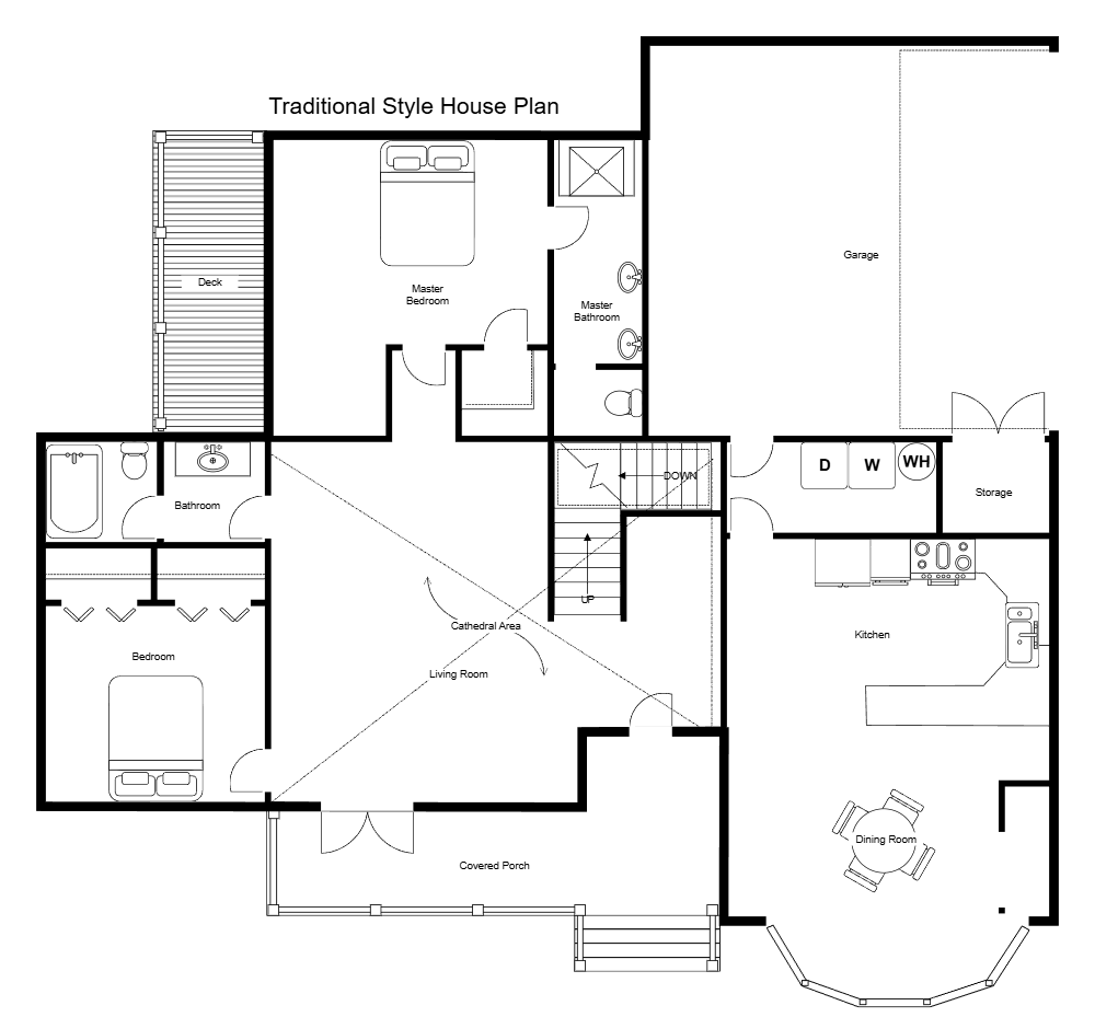Example Image: House Plan - Traditional Home