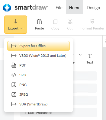 Export your flowchart to Word