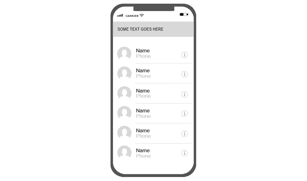 Example Image: iOS - Contacts