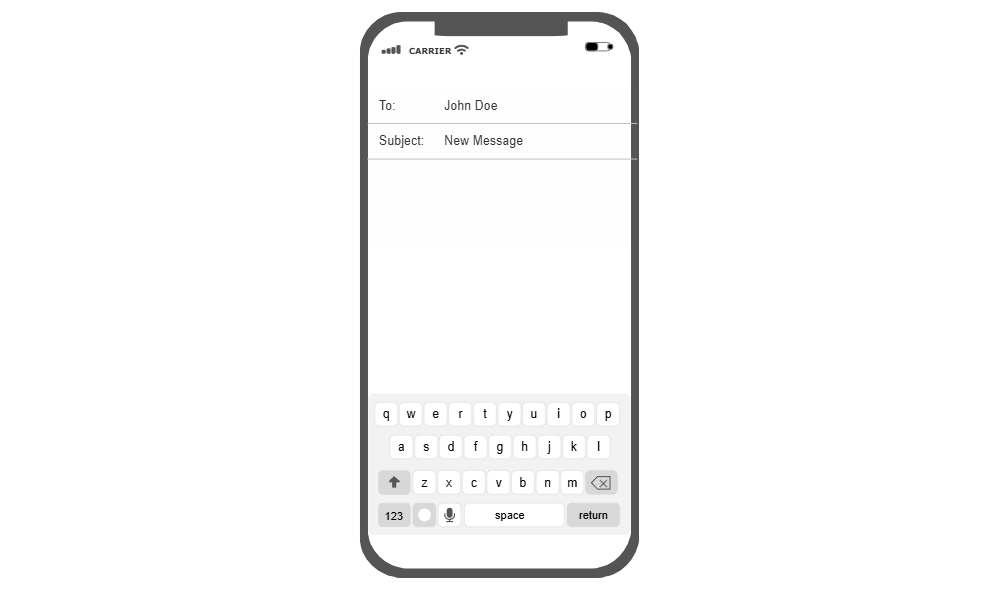 Example Image: iOS - New Message