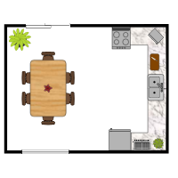 Contemporary Kitchen Floor Plan