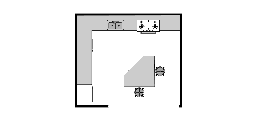 Example Image: Island Kitchen Plan