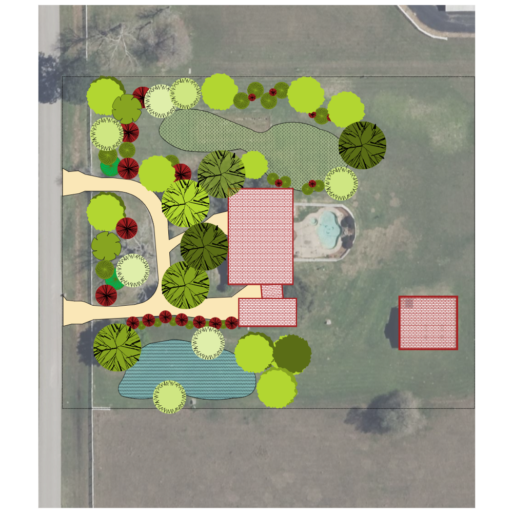 Example Image: Landscape Design with Satellite Site Map