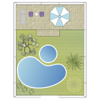 Yard with Pool Design