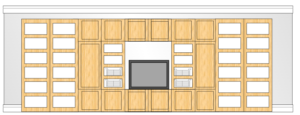 Example Image: Built-In Entertainment Center Elevation