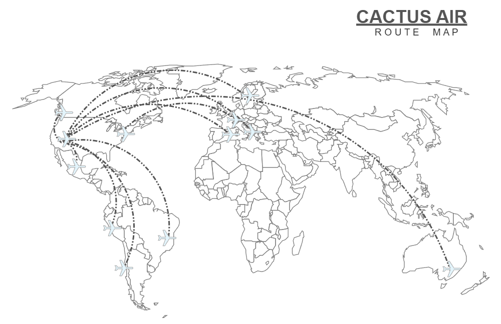 Example Image: Airline Route Map