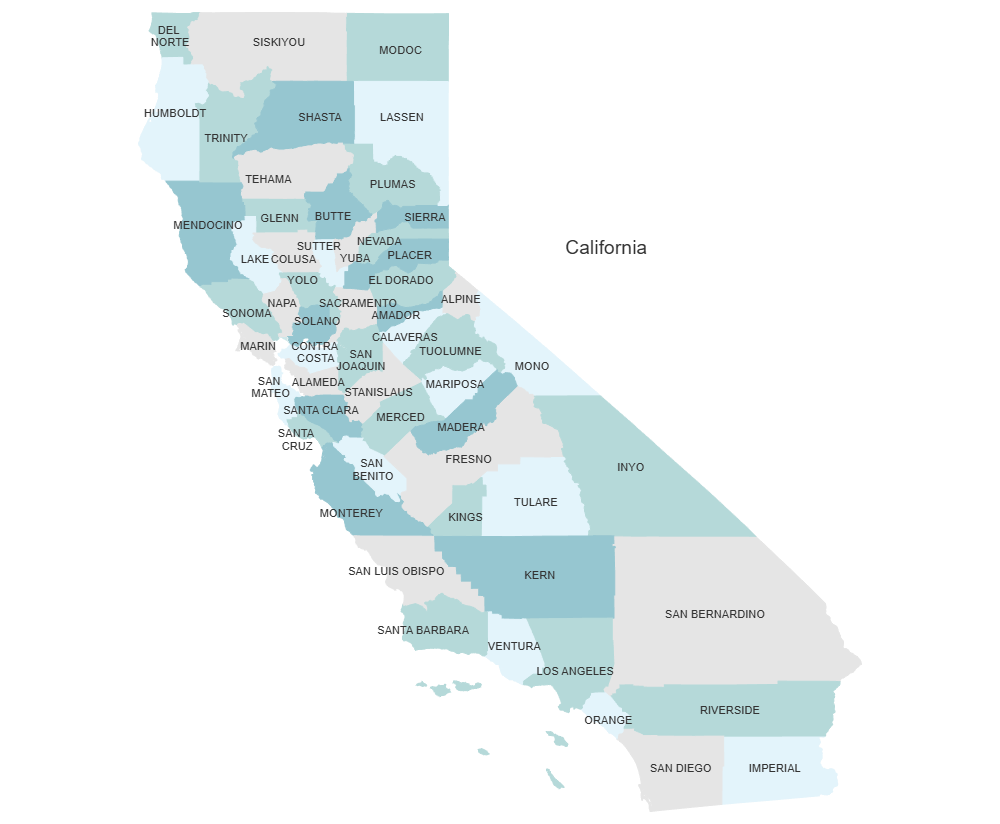 Example Image: California Counties Map