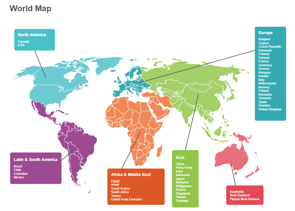 Example Image: Colorful World Map