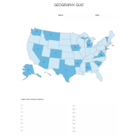 Geography Quiz Example - Label States