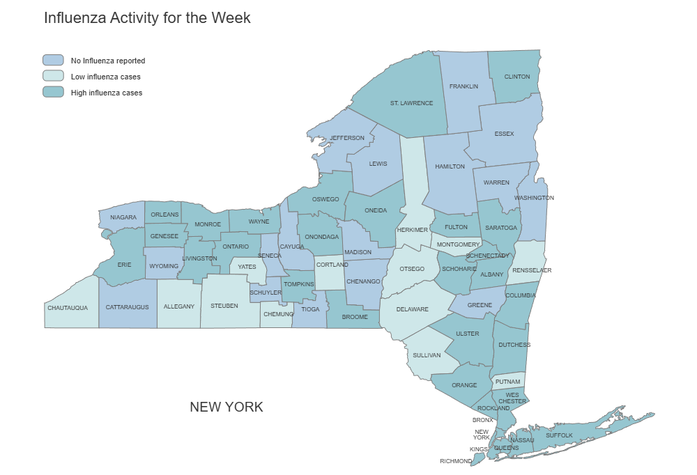 Example Image: Influenza Activity Week Map