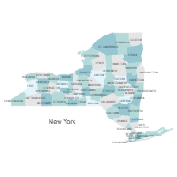New York Counties Map
