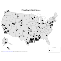 Petroleum Refineries Map