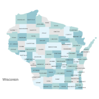 Wisconsin Counties Map