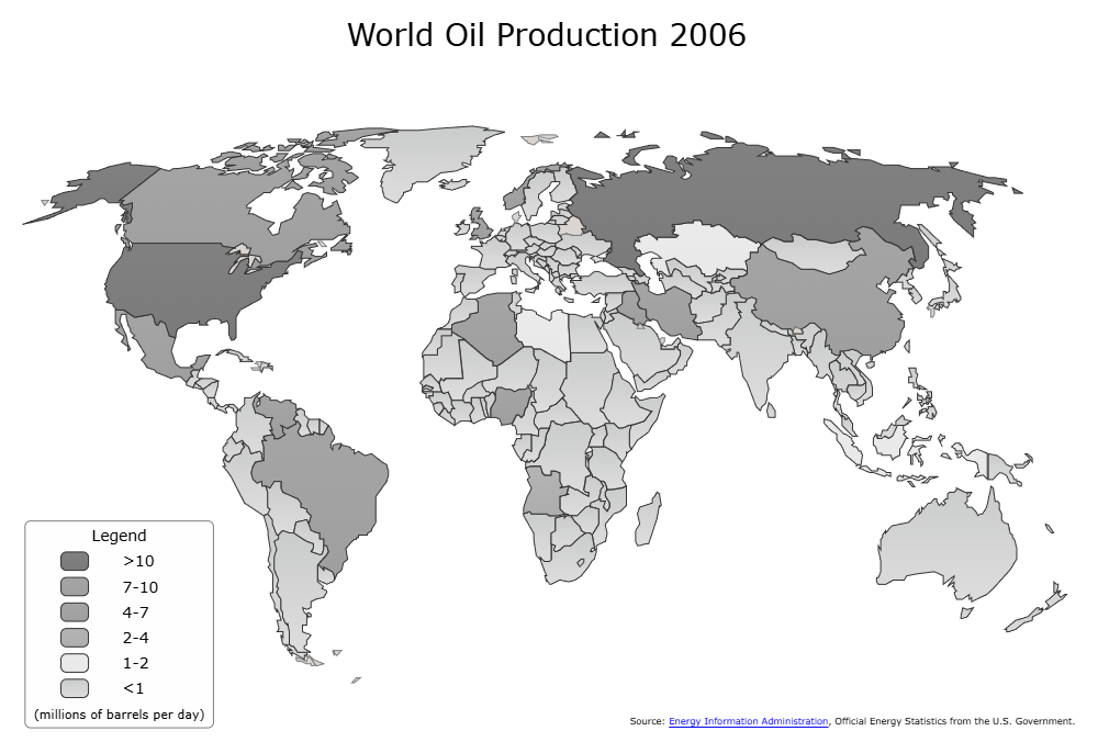 Example Image: World Oil Production Map