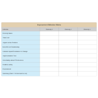 Improvement Selection Matrix