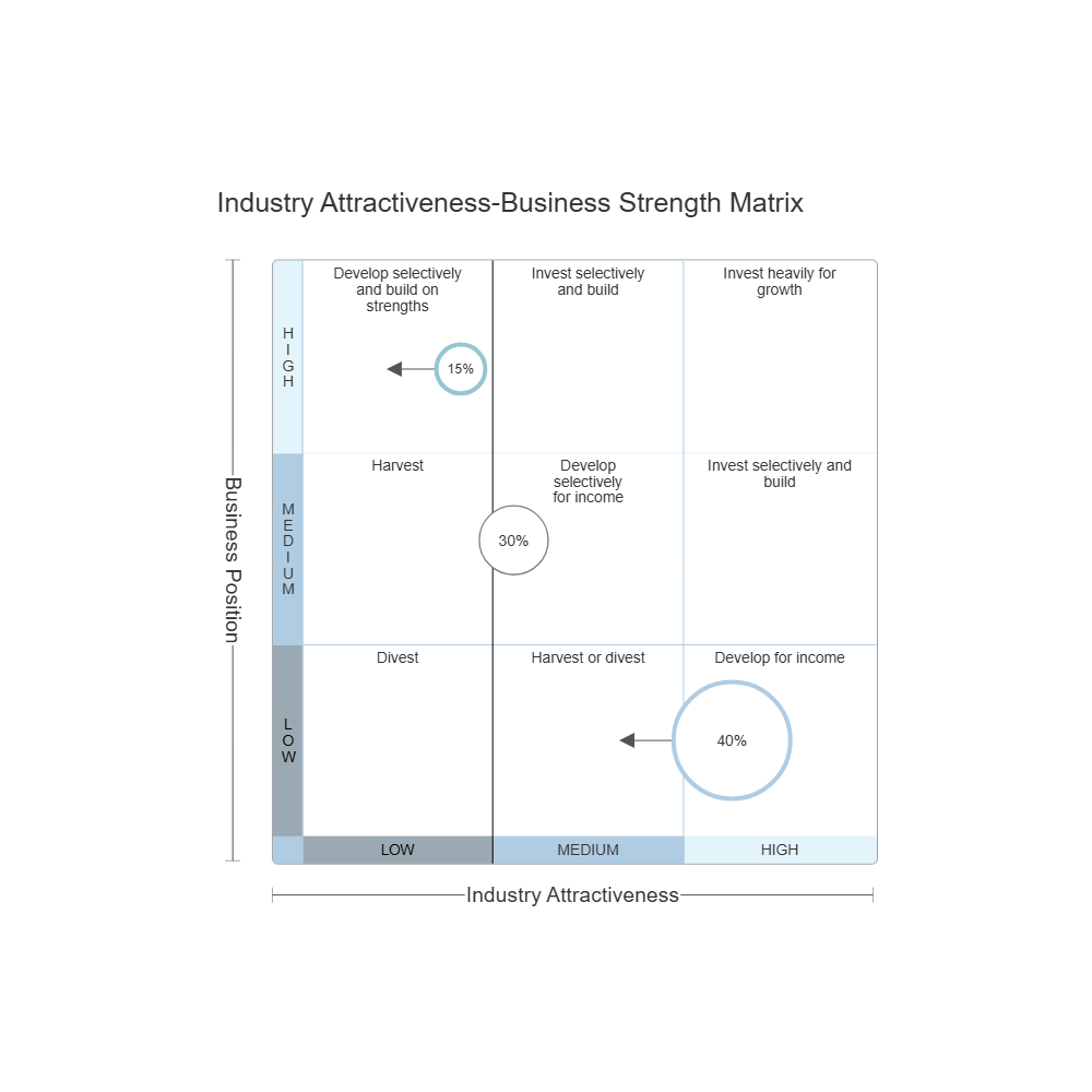 Example Image: Industry Attractiveness-Business Strength Matrix