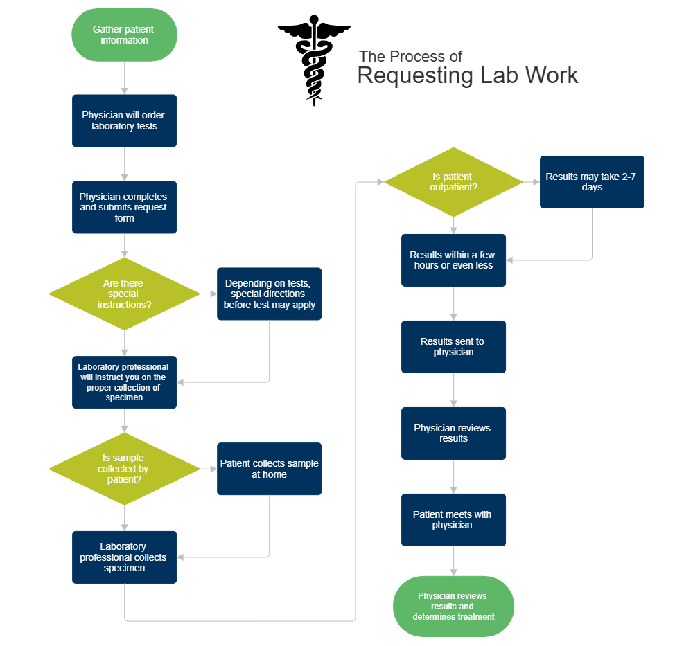 Example Image: Requesting Lab Work - Medical Process Flowchart