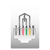Category 3 Residential 6x4 Quad Modular Jack Pinning Diagram
