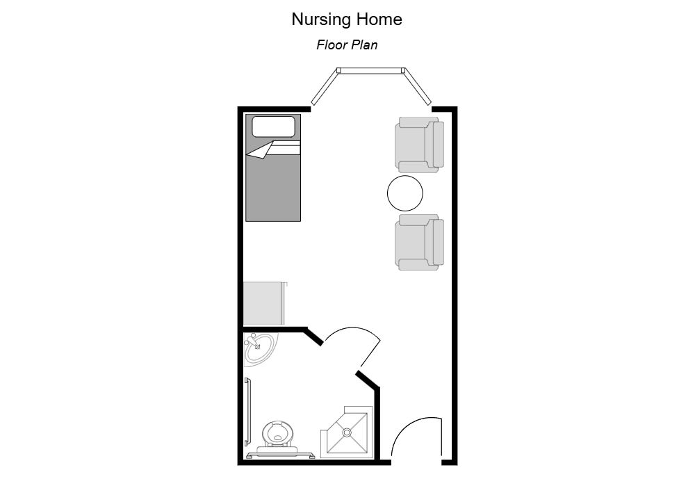 Example Image: Nursing Home Room Floor Plan